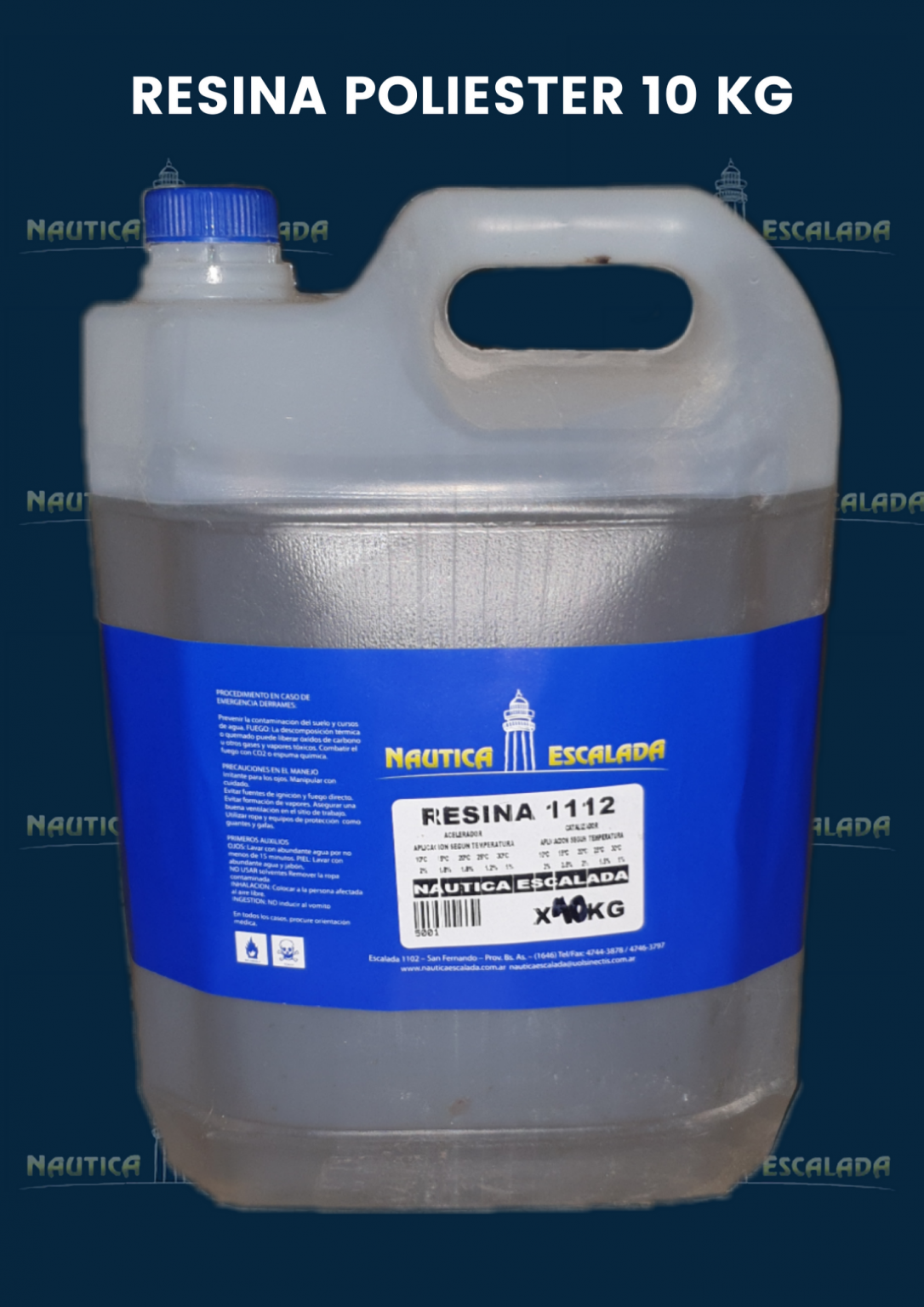 Resina 1112 Poliéster Náutica Ortoftálica X 10 Kg
