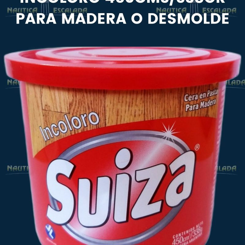 CERA SUIZA EN PASTA INCOLORO 450CM3/338GR PARA MADERA O DESMOLDE